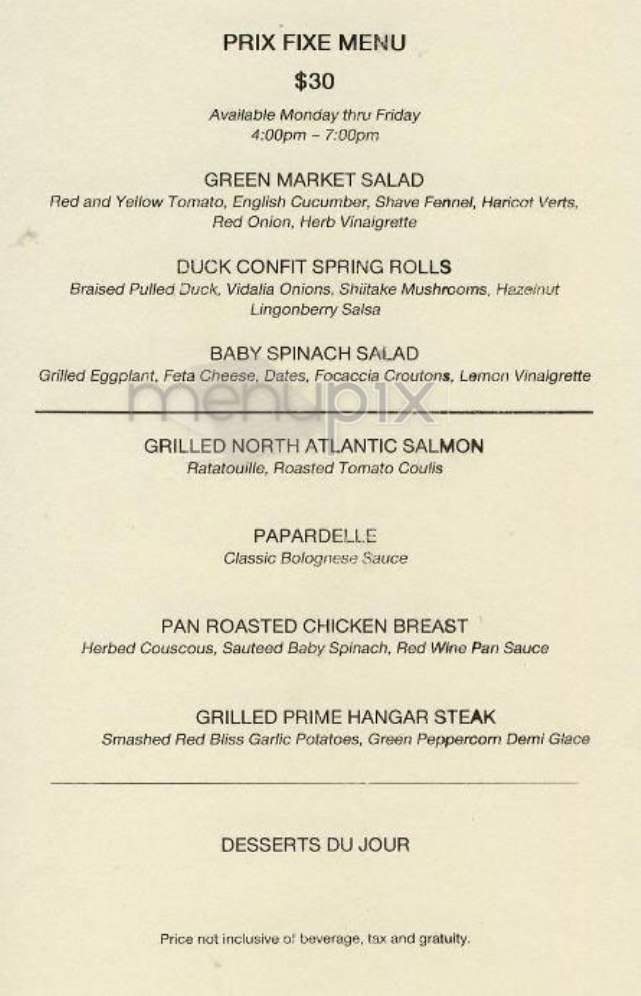 The Juniper Suite - New York, NY menu_pic