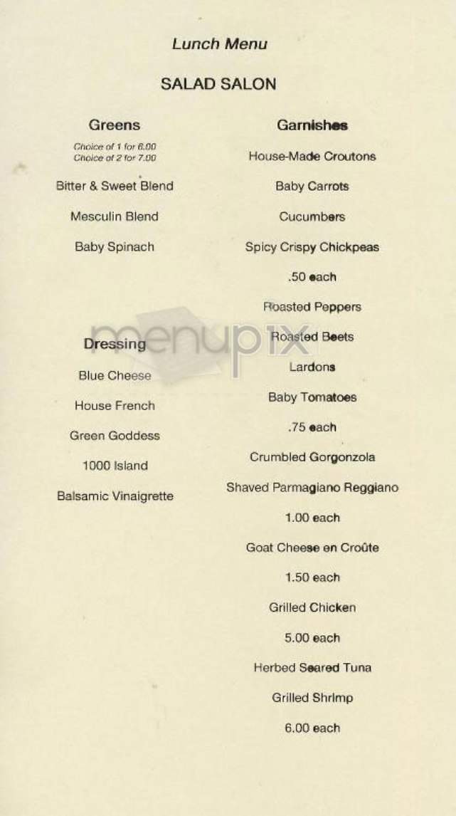 The Juniper Suite - New York, NY menu_pic