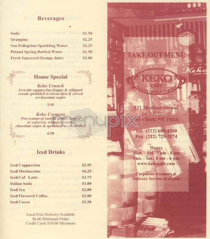 Keko Cafe - New York, NY menu_pic