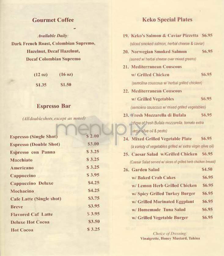 Keko Cafe - New York, NY menu_pic