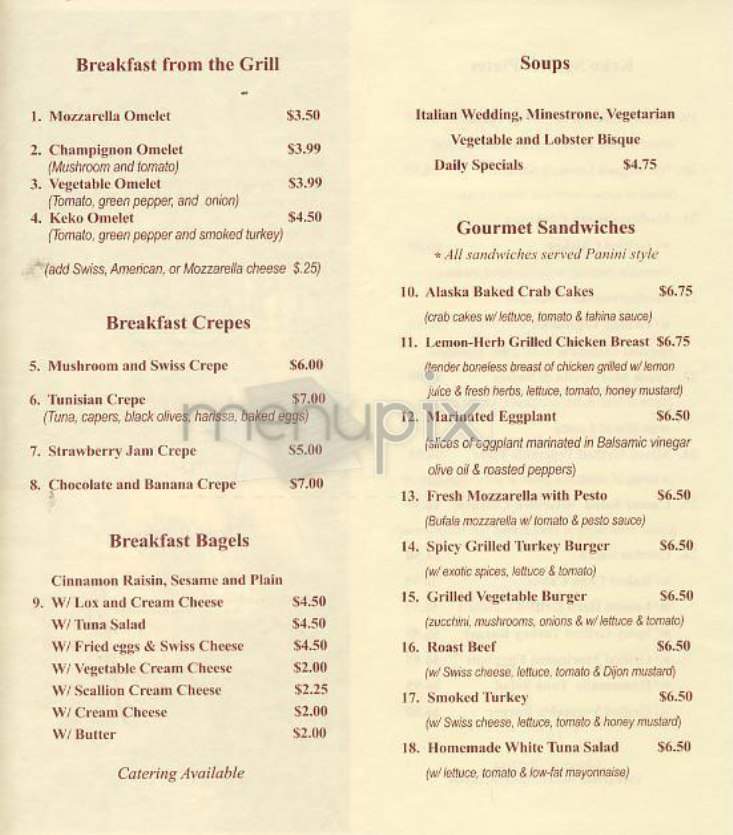 Keko Cafe - New York, NY menu_pic