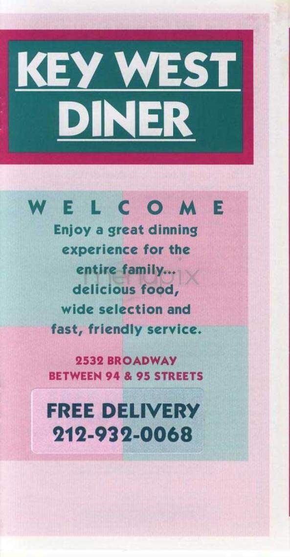 Key West Diner - New York, NY menu_pic