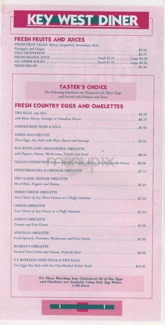 Key West Diner - New York, NY menu_pic