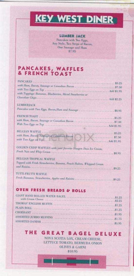 Key West Diner - New York, NY menu_pic