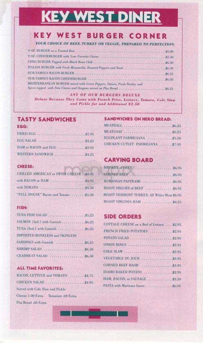 Key West Diner - New York, NY menu_pic