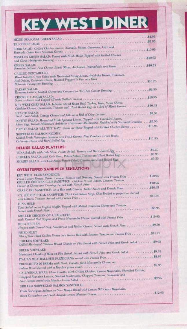 Key West Diner - New York, NY menu_pic
