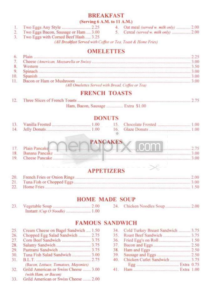 Khondoker Luncheonette - New York, NY menu_pic