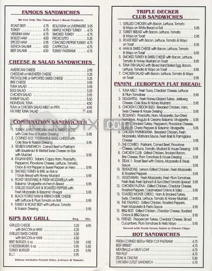 Kips Bay Delicatessen - New York, NY menu_pic