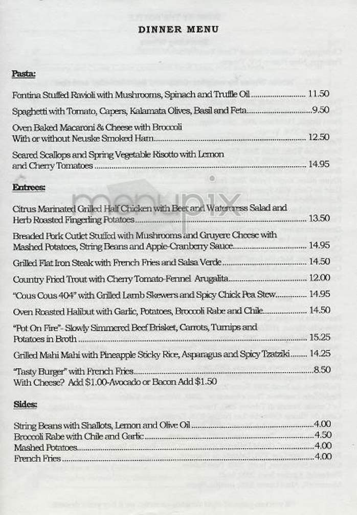 Kitchen & Cocktails - New York, NY menu_pic
