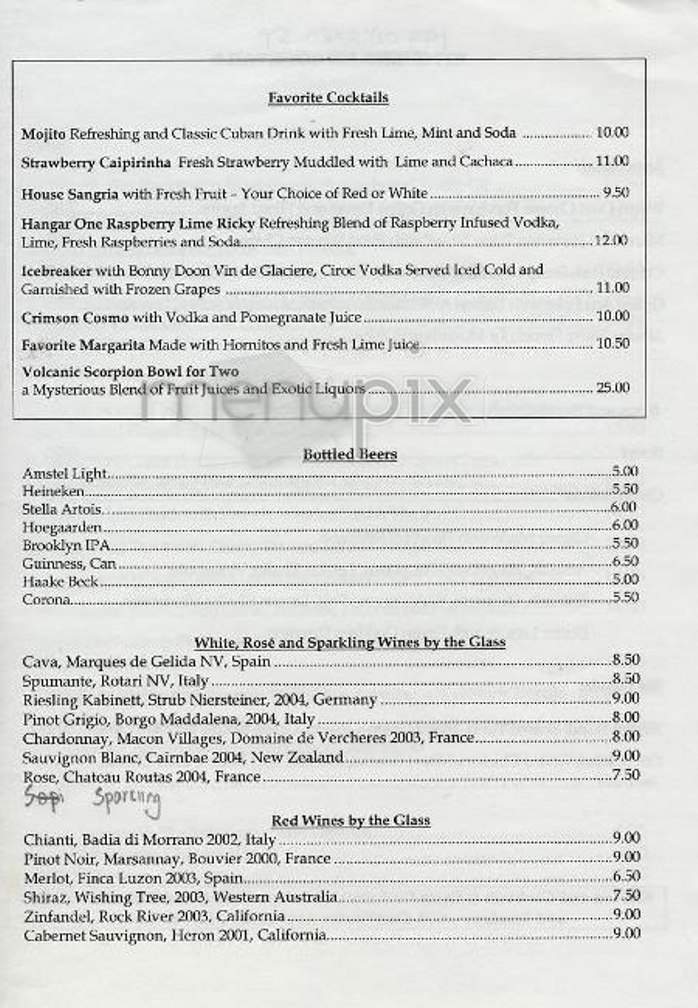 Kitchen & Cocktails - New York, NY menu_pic
