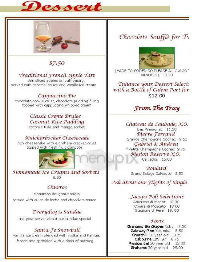 Knickerbocker - New York, NY menu_pic