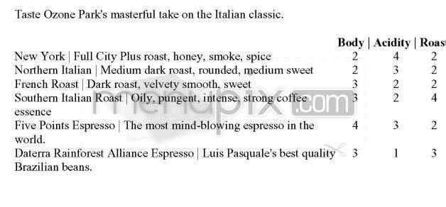 Kudo Beans - New York, NY menu_pic