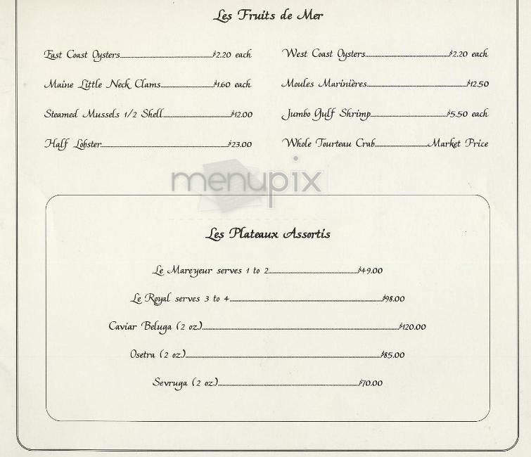 La Cote Basque (LCB) - New York, NY menu_pic