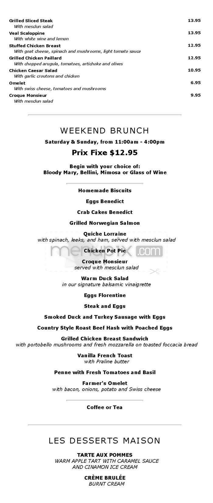 La Belle Vie - New York, NY menu_pic