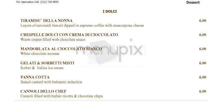 La Gioconda - New York, NY menu_pic