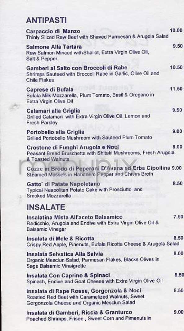 La Giara - New York, NY menu_pic