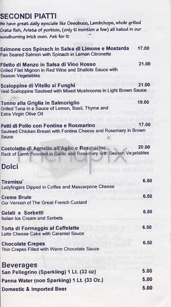 La Giara - New York, NY menu_pic