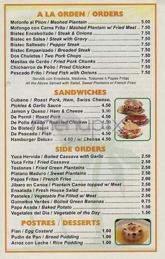 La Isla - Hamden, CT menu_pic