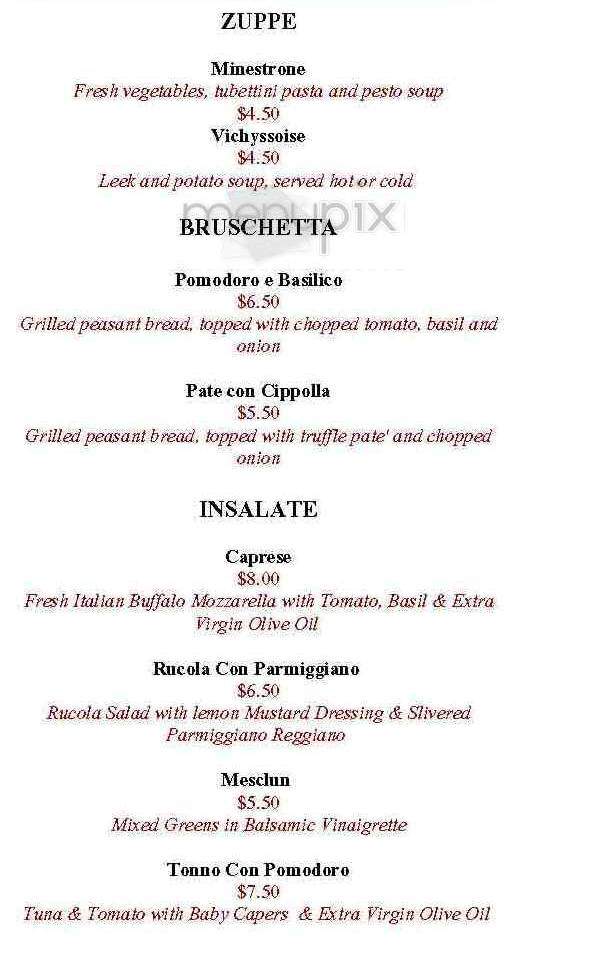 La Lanterna Caffe - New York, NY menu_pic
