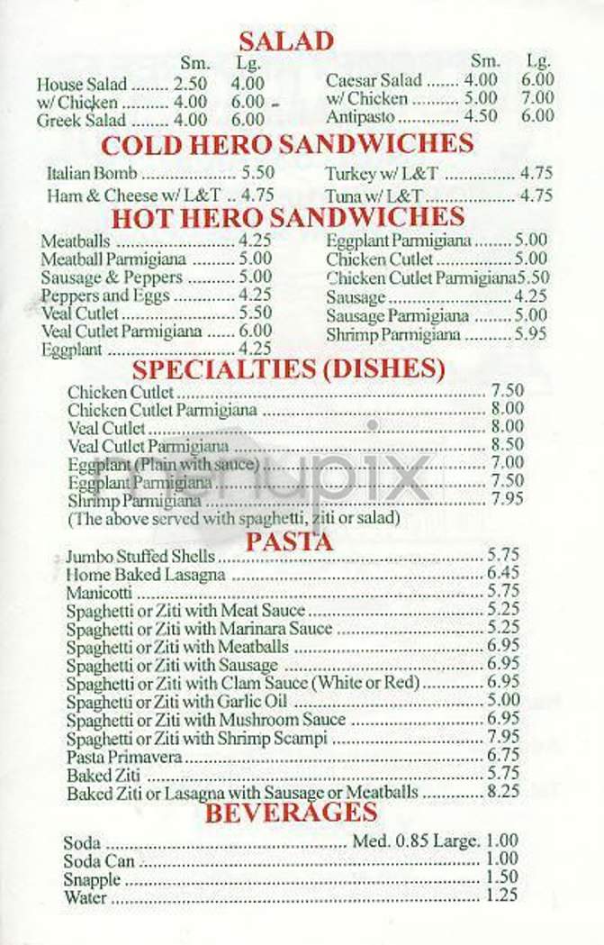 La Pizzeria - New York, NY menu_pic