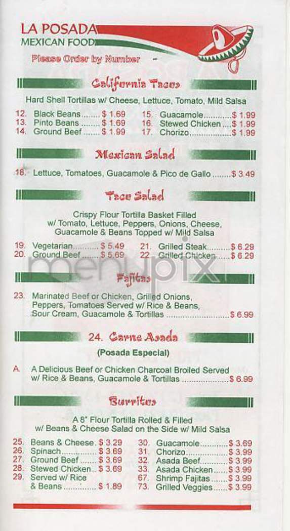 La Posada - Lincoln Park, MI menu_pic