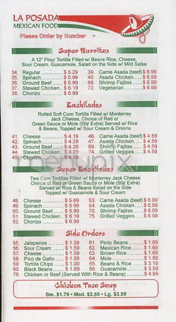 La Posada - Lincoln Park, MI menu_pic