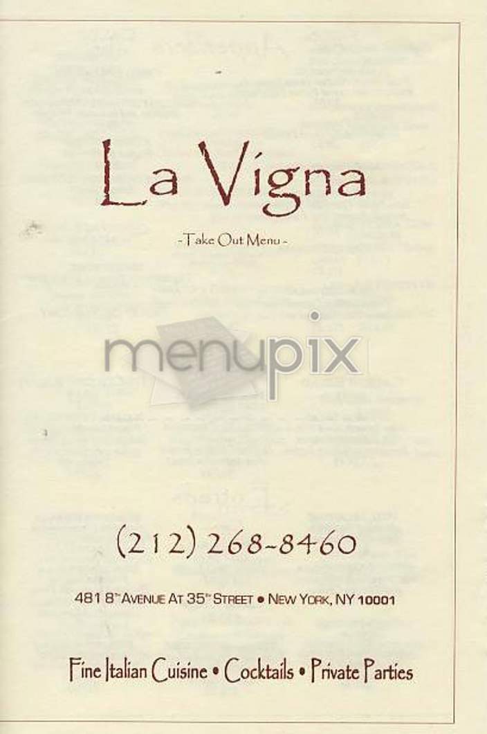 La Vigna - New York, NY menu_pic