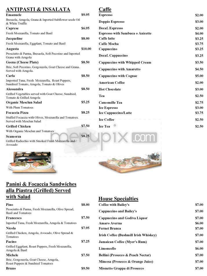 L'Angolo Cafe - New York, NY menu_pic