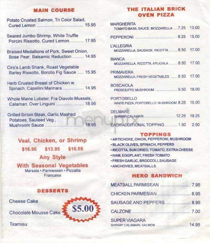 L'Allegria - New York, NY menu_pic