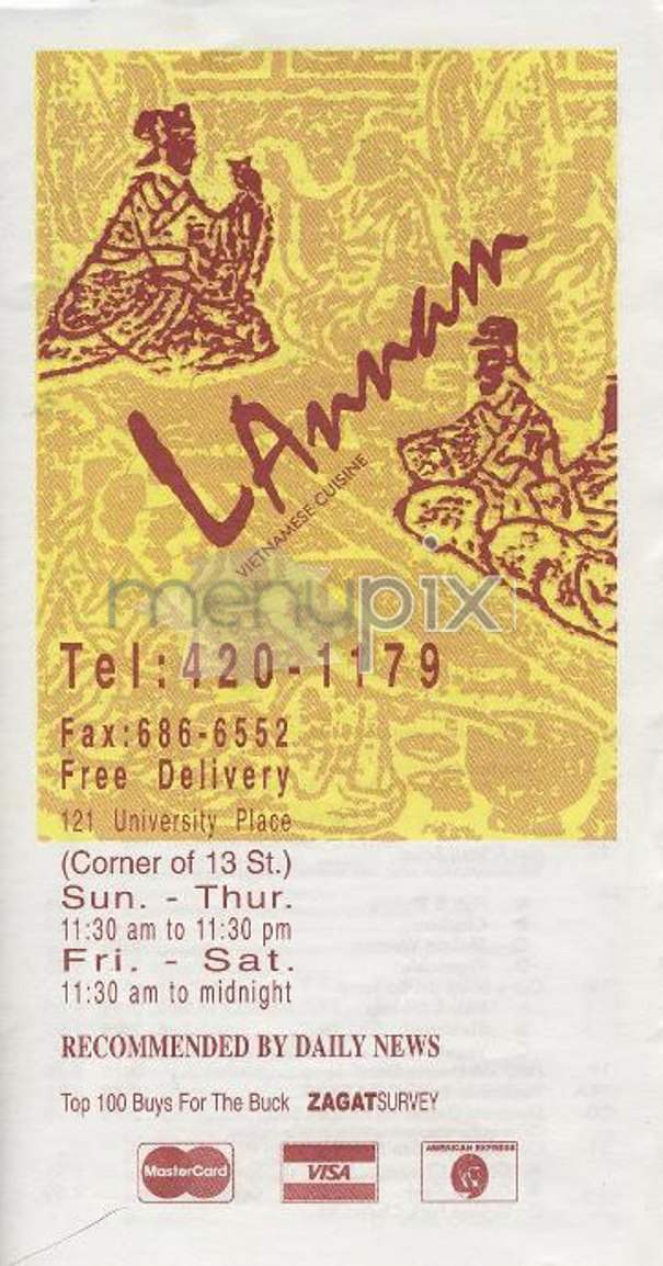 Lannam Vietnamese Cuisine - New York, NY menu_pic