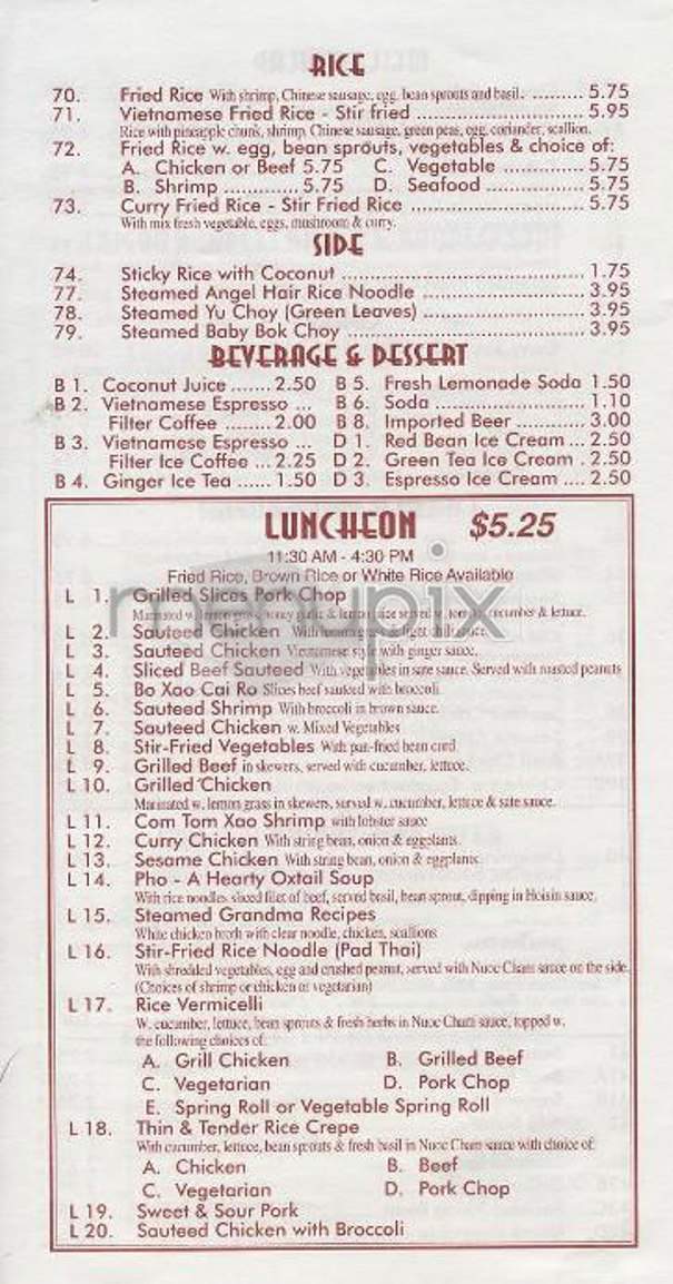 Lannam Vietnamese Cuisine - New York, NY menu_pic