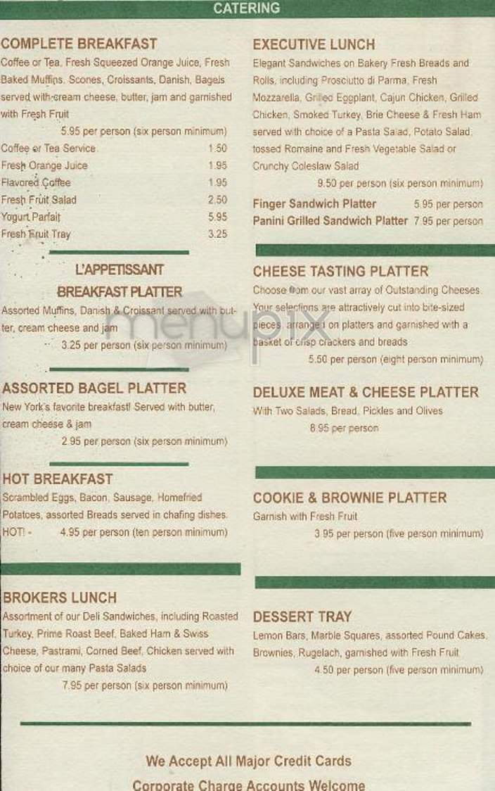 L'Appetissant - New York, NY menu_pic