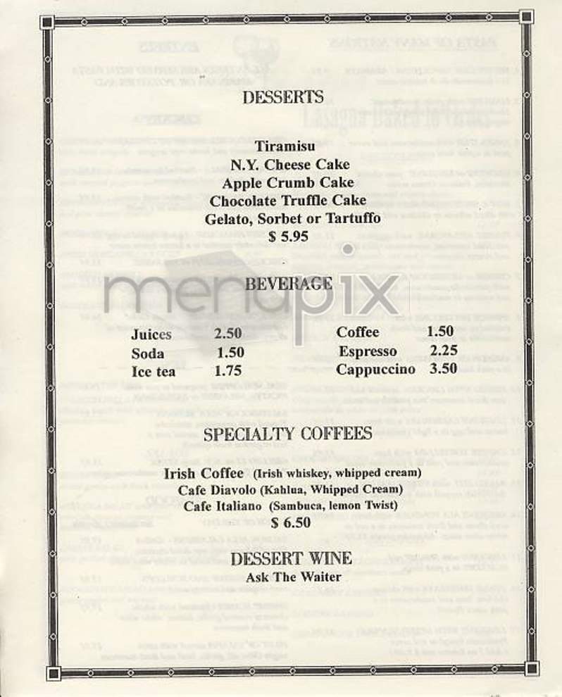 Lasagna Ristorante - New York, NY menu_pic