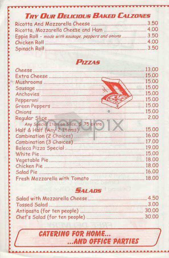 La Bellezza Pizza - New York, NY menu_pic