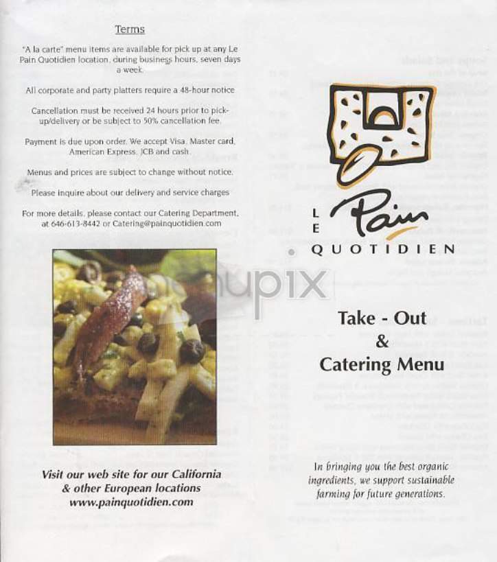 Le Pain Quotidien - New York, NY menu_pic
