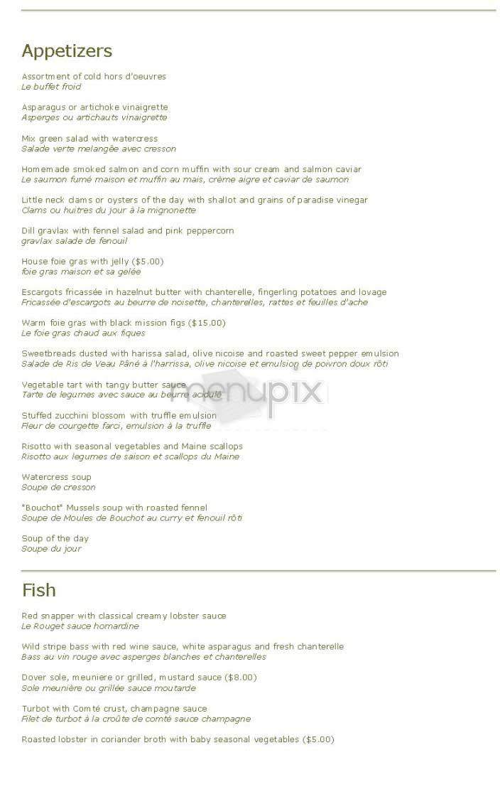 Le Perigord - New York, NY menu_pic