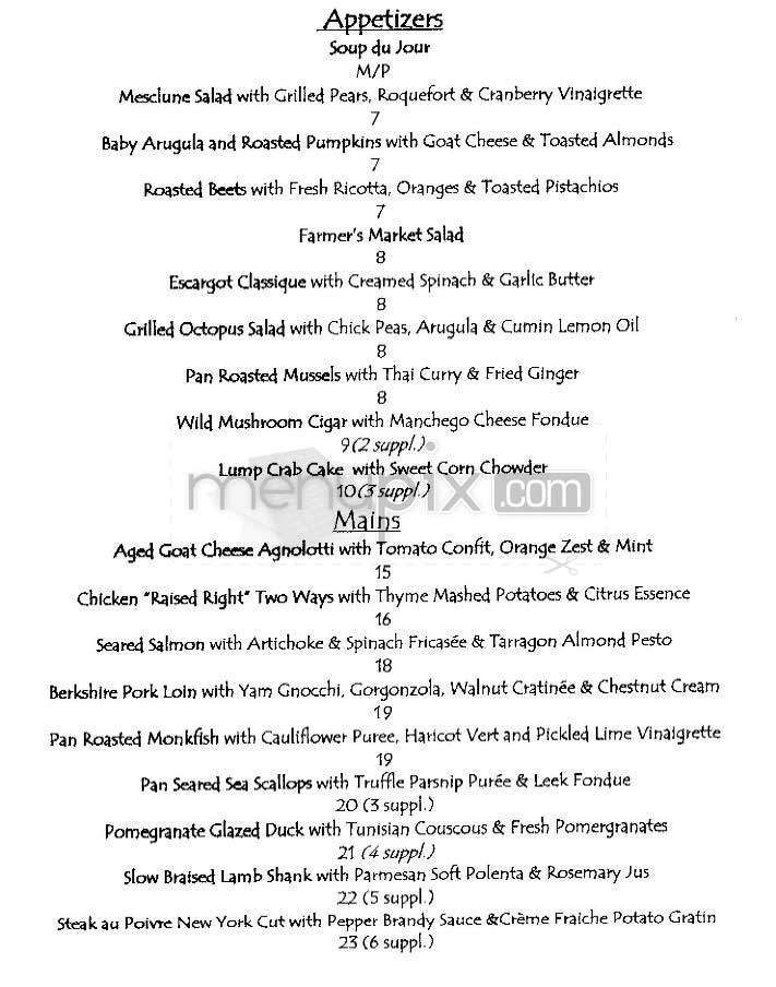 Le Tableau - New York, NY menu_pic