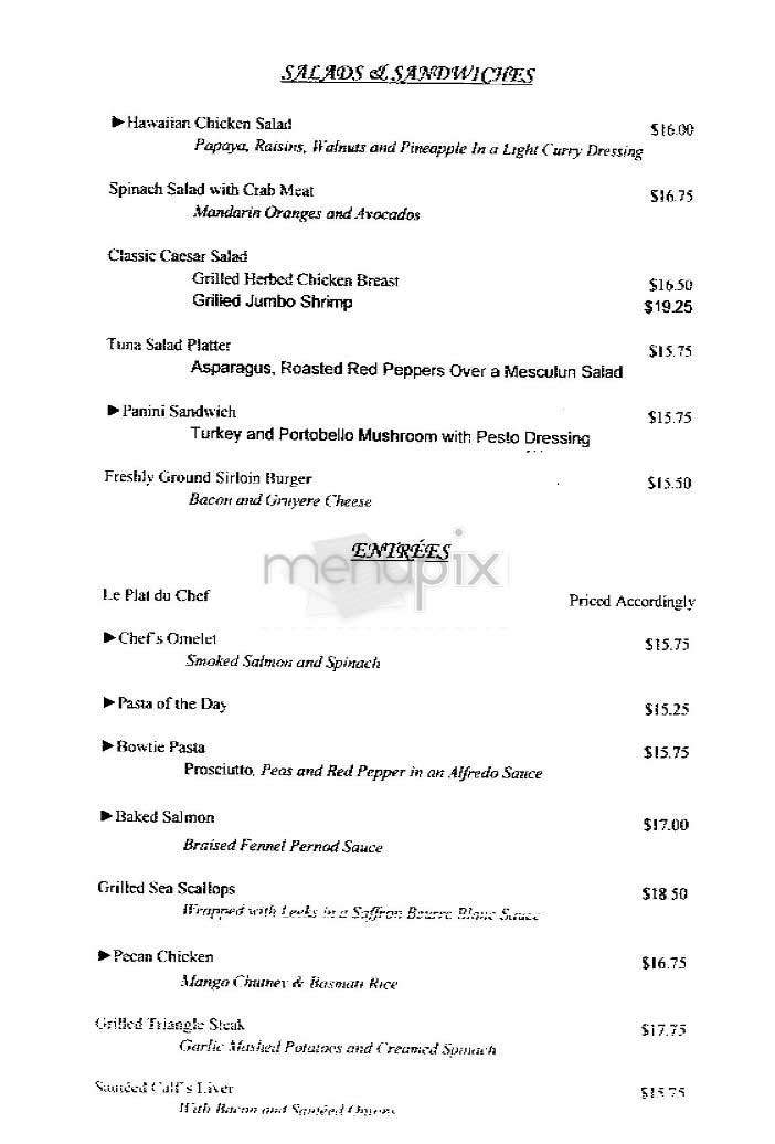Le Train Bleu - New York, NY menu_pic