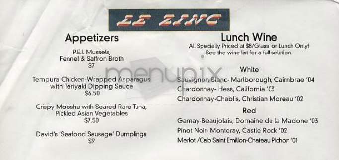 /301803/Le-Zinc-New-York-NY - New York, NY