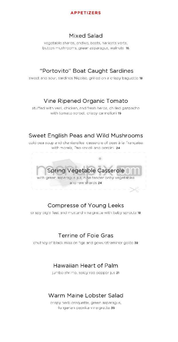 Le Cirque - New York, NY menu_pic