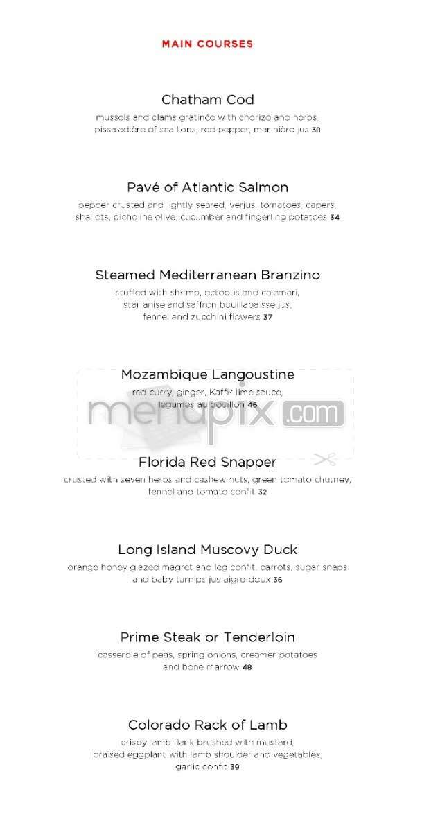 Le Cirque - New York, NY menu_pic
