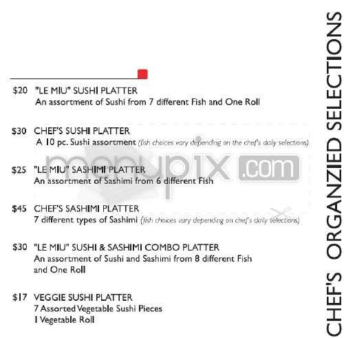 Le Miu - New York, NY menu_pic