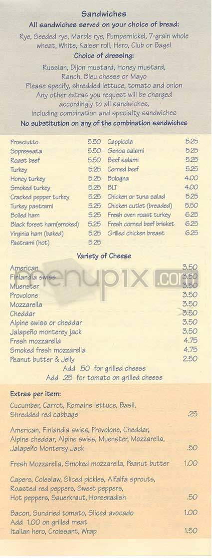 Lenny's - New York, NY menu_pic