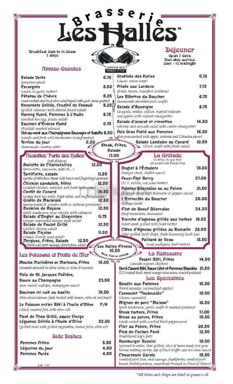 Les Halles - New York, NY menu_pic