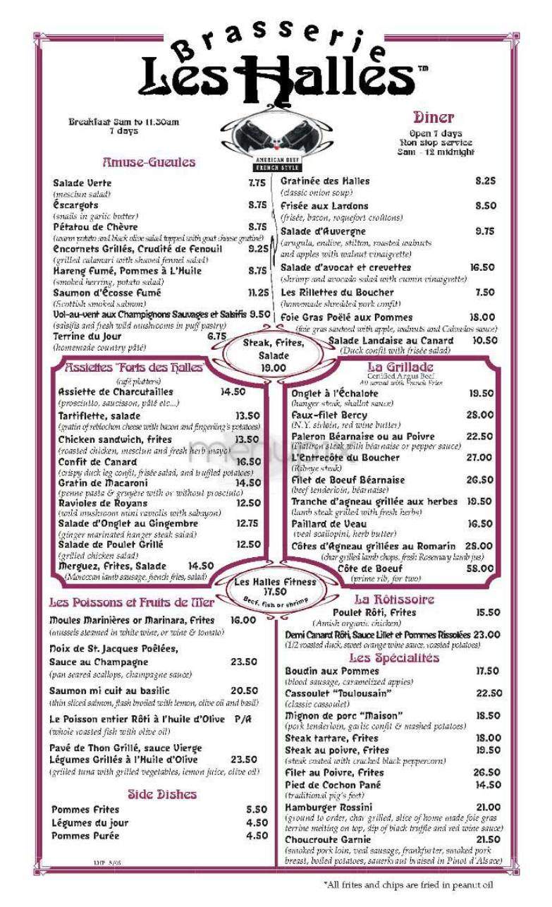 Les Halles - New York, NY menu_pic