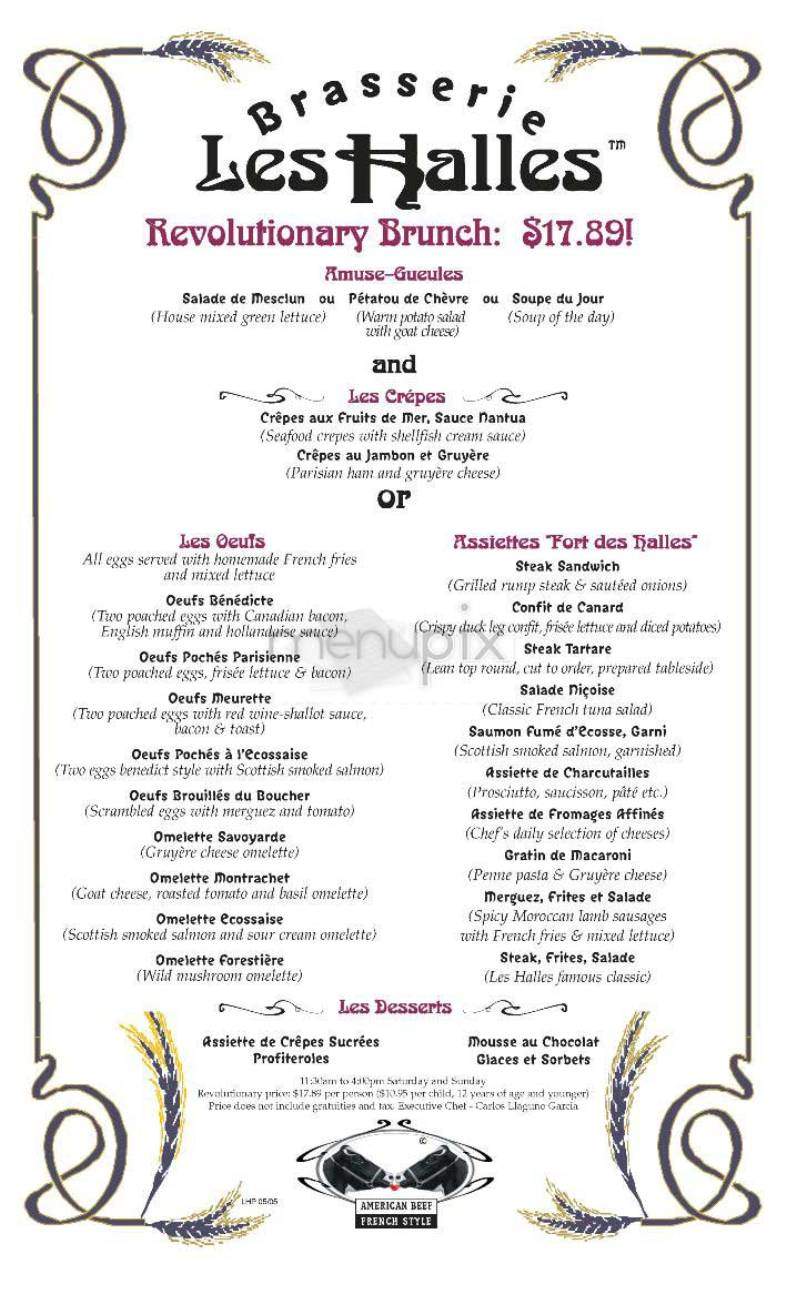 Les Halles - New York, NY menu_pic