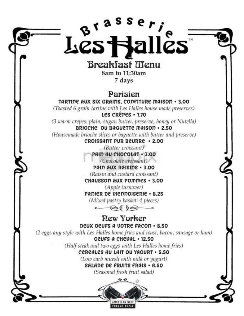 Les Halles - New York, NY menu_pic