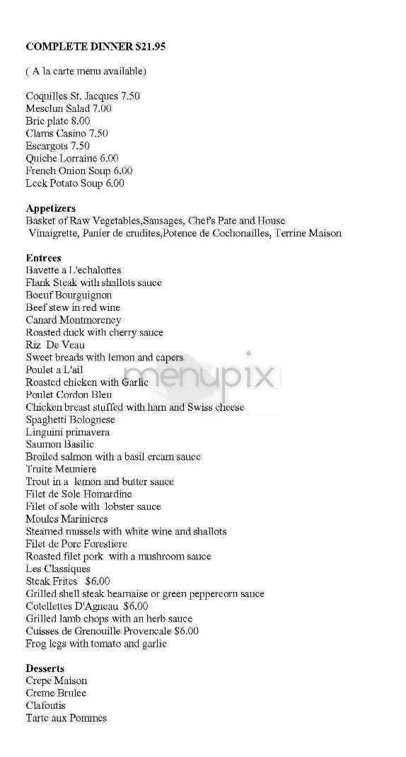 Les Sans Culottes - New York, NY menu_pic