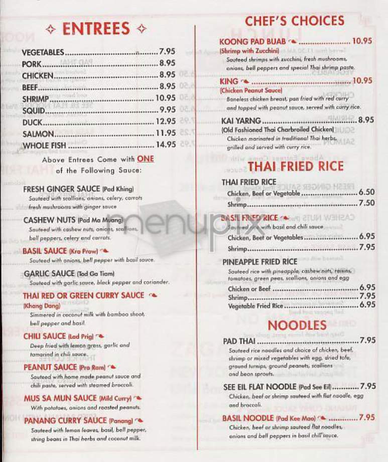 Little Bangkok - New York, NY menu_pic