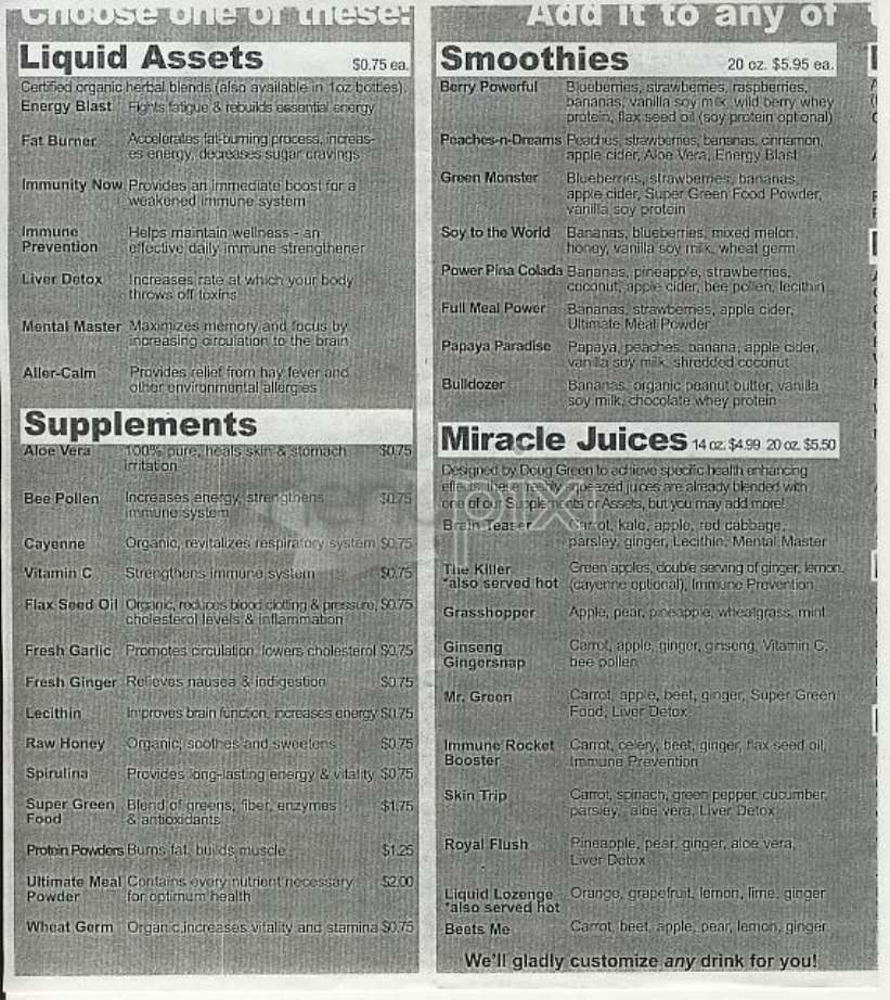 Liquiteria - New York, NY menu_pic